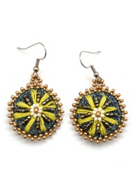 Denim Daisy Earrings
